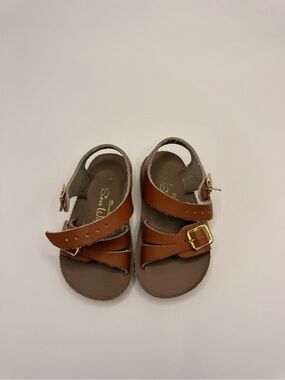 Sun-San Kids Brown Leather Buckle Sandals